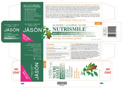 Image Of Carton Label (J0154506 Nutrismile Orange Cinnamon Mint Gel Carton Label)